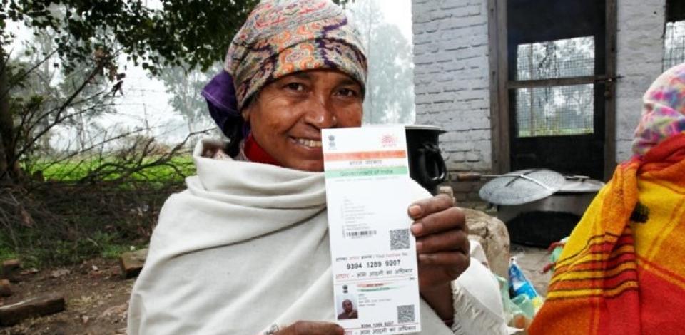 A woman affected by leprosy who was able to obtain her identity document 